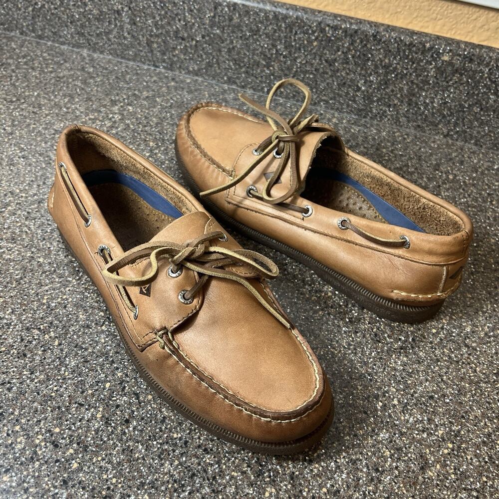 Sperry Brown Leather Boat Shoes